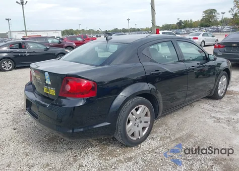 2012 Dodge Avenger Se из США, поврежденный, VIN 1C3CDZAB1CN157697